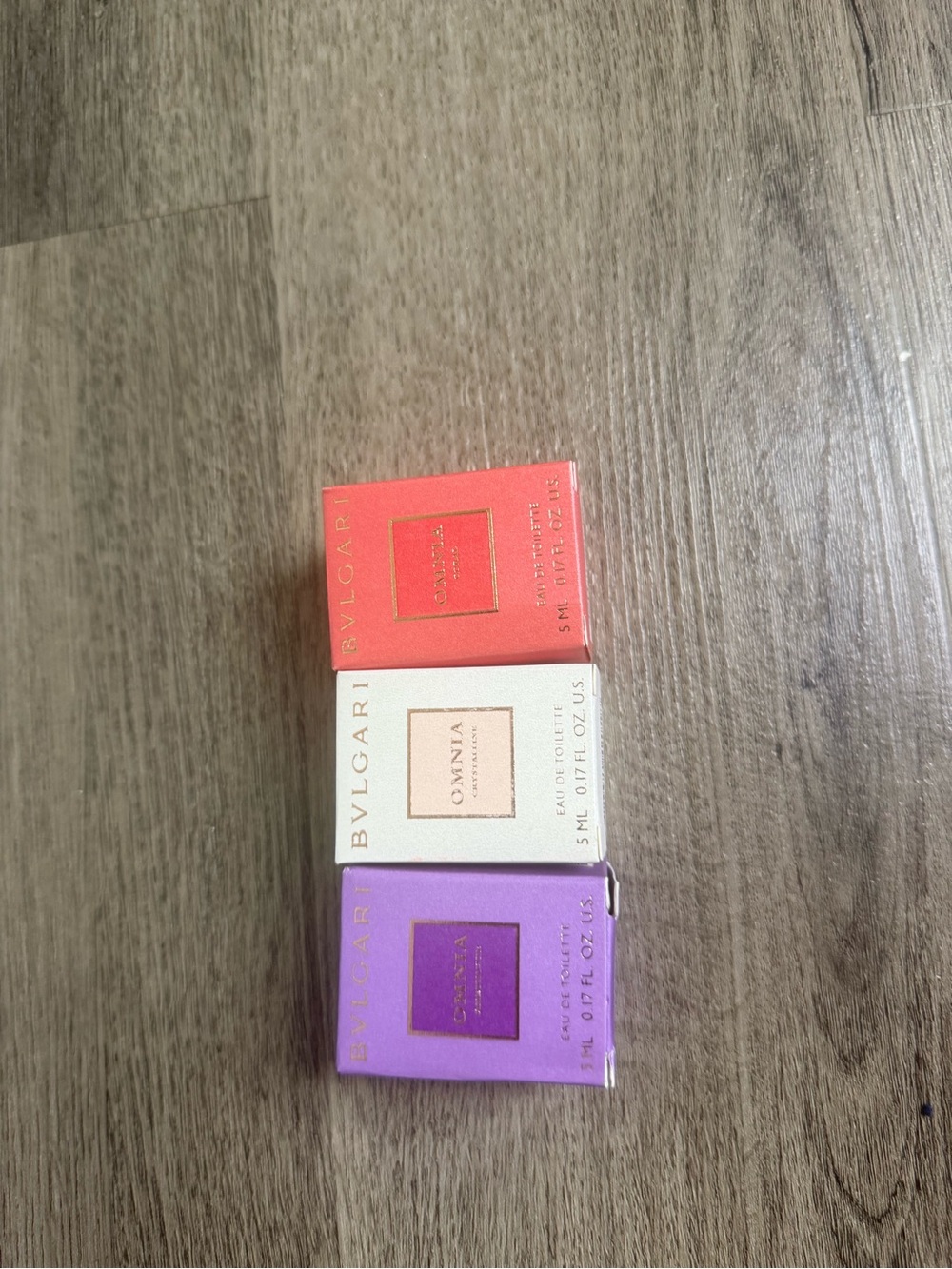 Bulgari Omnia Trio Mini Set - Coral, Cream, Purple
